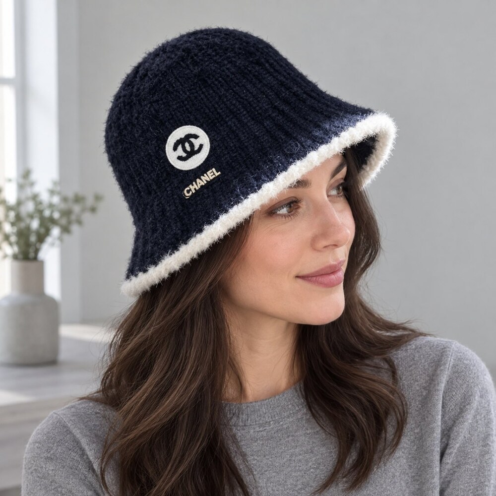 CHANEL Shearling Trim Knit Beanie - Picture 3 of 6